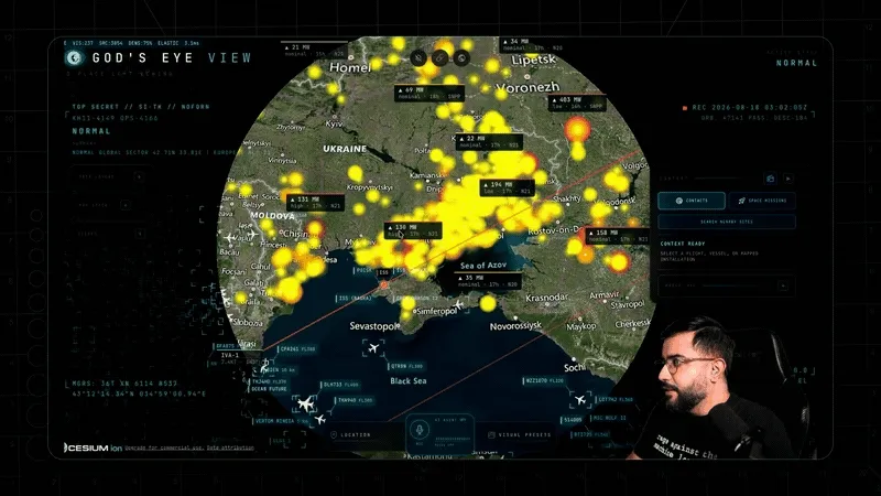ISS over Ukraine:实时 ISS 轨道叠加区域简报