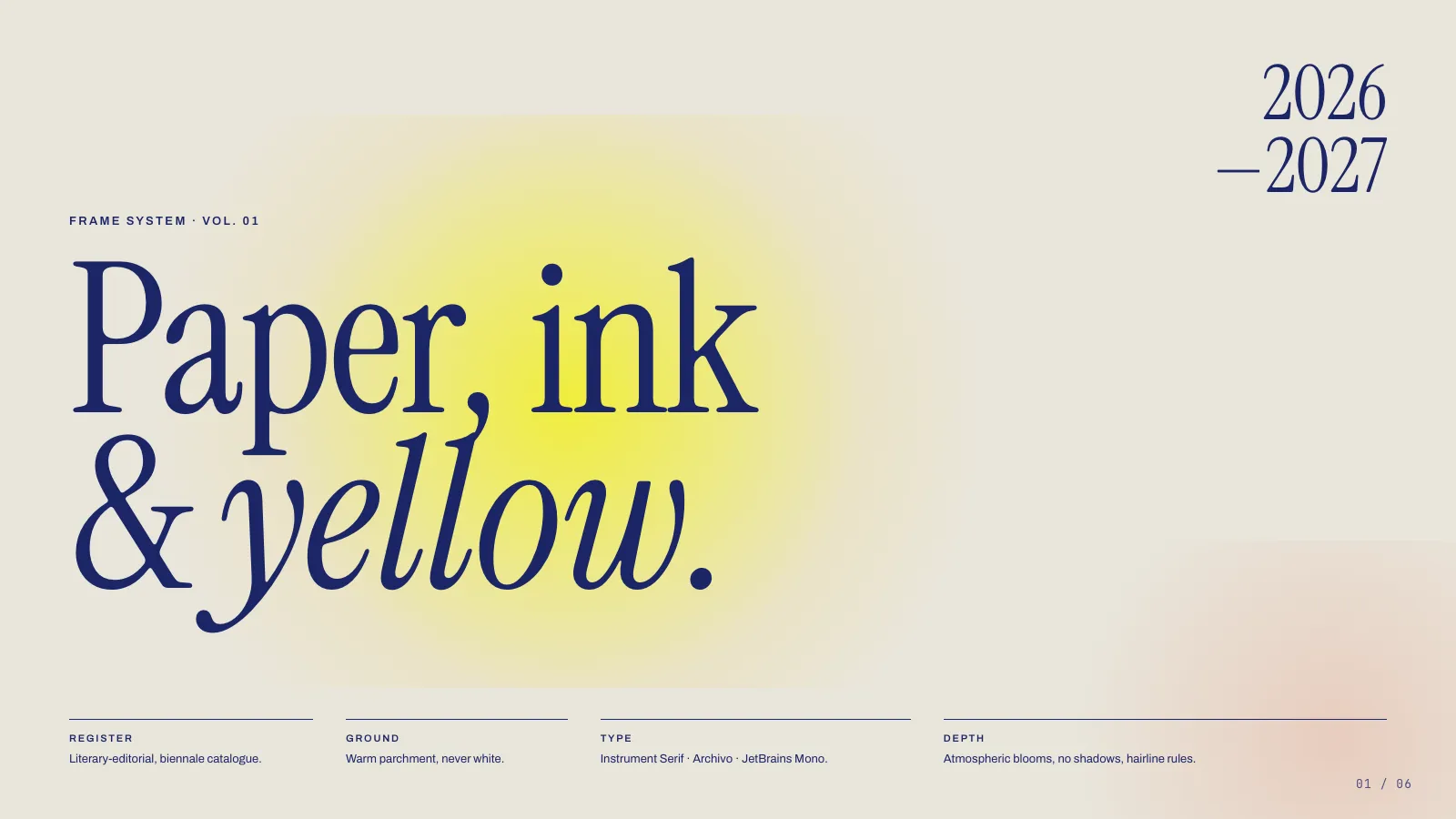 Biennale Yellow 设计模板